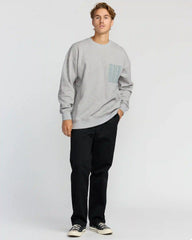 Austin Garage Crew Sweatshirt - Lt Grey Htr