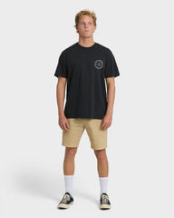 Hollow Diamond Wave Washed Premium Short Sleeve T-Shirt - Black