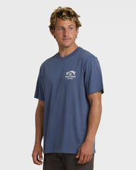 Flower Premium Short Sleeve T-Shirt - Vintage Indigo