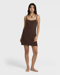 You Stunner Knit Mini Dress - Teak