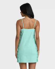 Sun Rays Mini Dress - Pool Blue