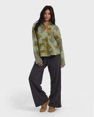 Breezy Sherpa Shacket - Camoflauge
