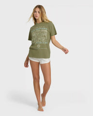 Flying To The Moon Short Sleeve T-Shirt - Dark Olive
