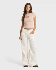 Triple Stacked Short Sleeve T-Shirt - Oatmeal