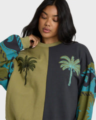 Split Palm Kendal Crewneck Sweatshirt - Cedar