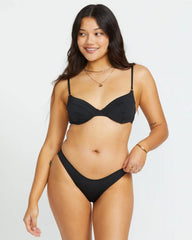 Sol Searcher Morgan Underwire Bikini Top - Black Pebble