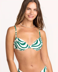 All The Waves Talia Underwire Top - Evergreen