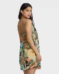 Beach Song Printed Mini Dress - Black Multi