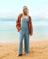 Pacific Time Denim Overall - Sea Blue