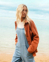 Pacific Time Denim Overall - Sea Blue