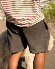 Larry Layback 19" Cord Shorts - Dark Gray