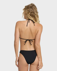 Sol Searcher Remi Triangle Bikini Top - Black Pebble