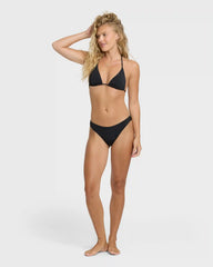 Sol Searcher Remi Triangle Bikini Top - Black Pebble