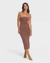Lily Midi Knit Dress - Black Stone
