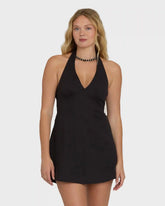 Sunny Sometimes Mini Dress - Black Sands