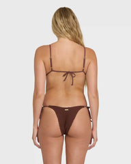 Twisted Tides Mini Slide Triangle Bikini Top - Espresso