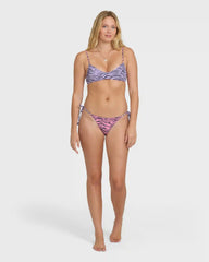 Pretty Wild Ruched V Bralette Bikini Top - Sweet Lilac