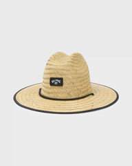 Tides Print Straw Lifeguard Hat - Peach