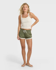 Road Trippin Woven Shorts - Canteen