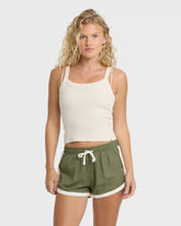 Road Trippin Woven Shorts - Canteen