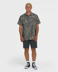 Sundays Lounge Short Sleeve Woven Shirt - Black