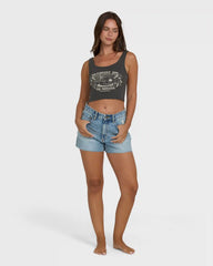 All Day Paradise Tank Top - Off Black