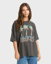 Found in Paradise Short Sleeve Knit T-Shirt - Off Black