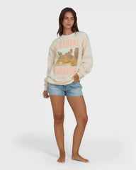 Coastal Paradise Crewneck Sweatshirt - White Cap