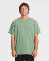 Essential Wave Washed Premium Short Sleeve Pocket Tee - Hedge Green