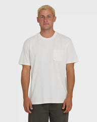 Essential Wave Washed Premium Short Sleeve Pocket Tee - Off White