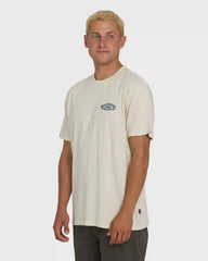 Heritage Arch Wave Washed Premium Short Sleeve Knit T-Shirt - Oatmeal
