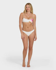 Sunny Shore Jaclyn Crop Bralette Bikini Top - Salt Crystal
