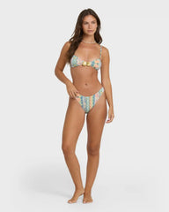 Tide Pool Michelle Bandeau Bikini Top - Light Blue Multi