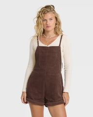 Wild Pursuit Overall Cord Romper - Teak