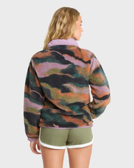 Switchback Sherpa Half Snap Fleece Pullover - Black Multi