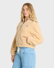 Barra Sherpa Half-Zip Sweatshirt - Buttercream