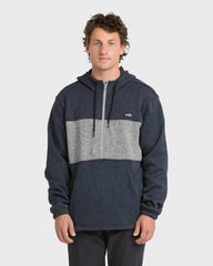 Adventure Division Boundary Pullover Quarter Zip Hoodie - True Navy