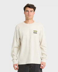 Crayon Wave Premium Long Sleeve Knit T-Shirt - Oatmeal