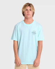 Single Fin Premium Short Sleeve Knit T-Shirt - Coastal Blue