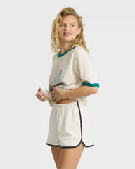 Spring Break Fleece Shorts - Salt Crystal