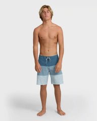 Tribong Lo Tide 19" Boardshorts - Blue Fog Multi - Blue Fog