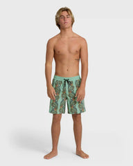 Good Times Layback 16" Trunks - Granite Green