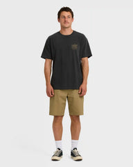 Wingspan Garage Regular Short Sleeve T-Shirt - Washed Black
