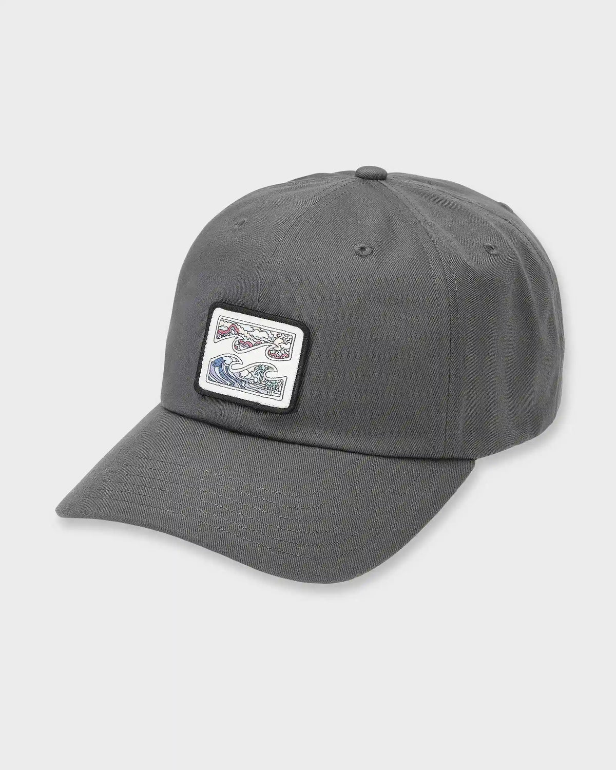 Crayon Wave Strapback Hat - Raven