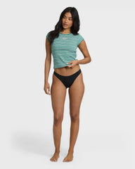Oslo short Sleeve knit Top - Bay Blue