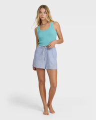 Wanderer Print Woven Shorts - Twilight Blue