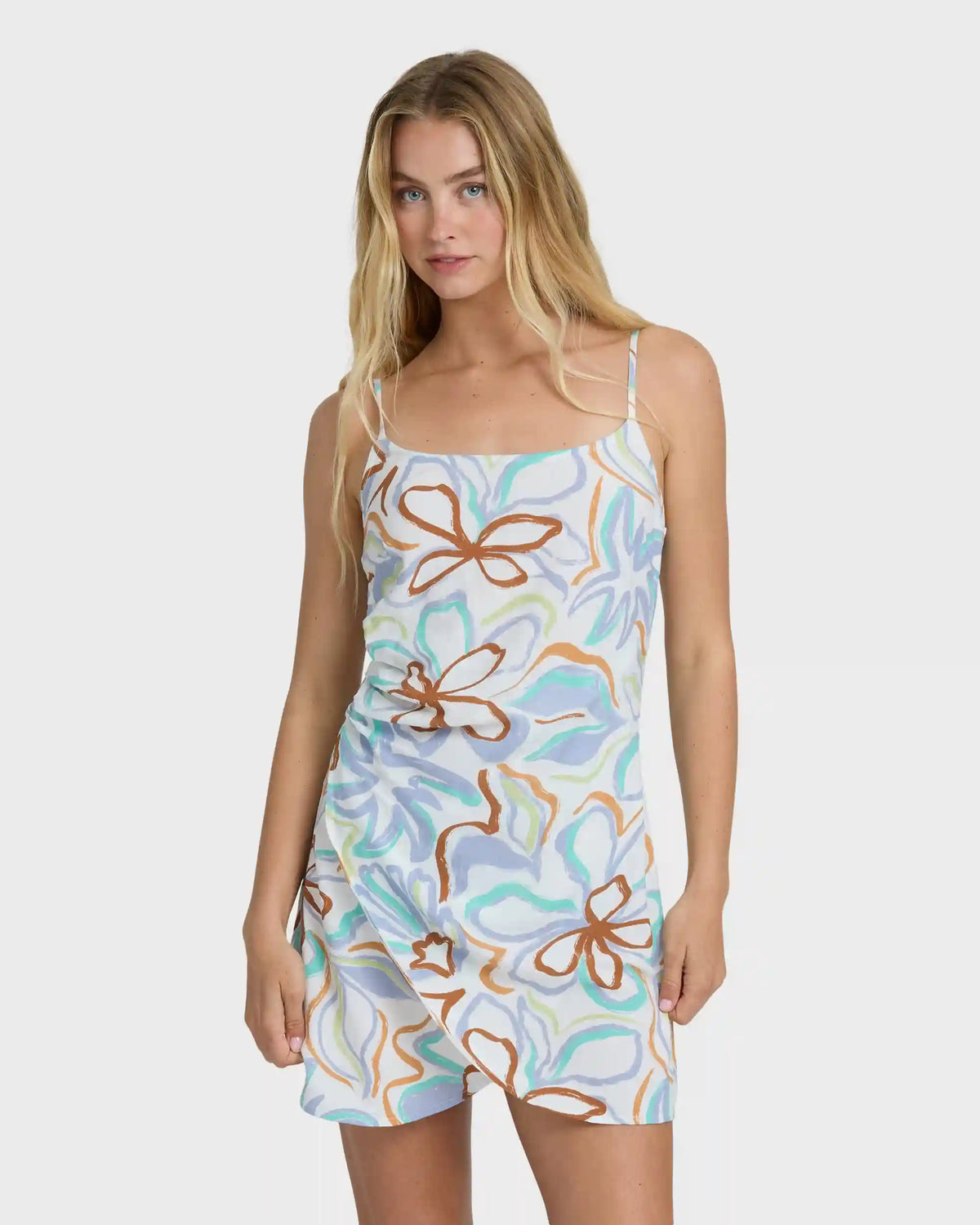By Your Side Mini Dress - White Multi
