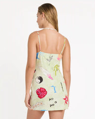 Lottie Hall Woven Dress - Sunny Lime