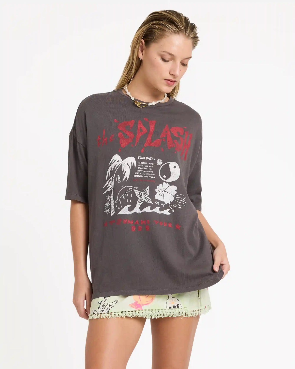 Lottie Hall Short Sleeve T-Shirt - Off Black