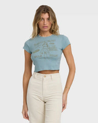 Pretty Sweet Day Short Sleeve T-Shirt - Mineral Blue